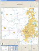 Winnebago County Wall Map Basic Style