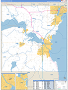 Winnebago County Wall Map Basic Style
