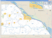 Winona County Wall Map Basic Style