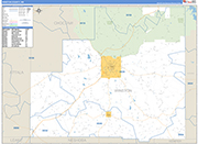 Winston County Wall Map Basic Style