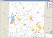 Wise County Wall Map Basic Style