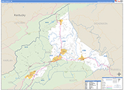 Wise County Wall Map Basic Style
