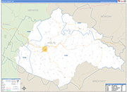 Wolfe County Wall Map Basic Style