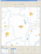 Wright County Wall Map Basic Style
