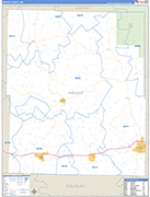 Wright County Wall Map Basic Style