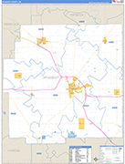 Wyandot County Wall Map Basic Style