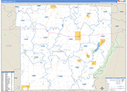 Wyoming Wall Map Basic Style
