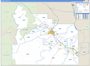 Yakima Wall Map Basic Style