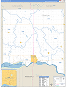 Yankton Wall Map Basic Style