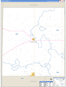 Yoakum County Wall Map Basic Style