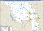 Yolo County Wall Map Basic Style