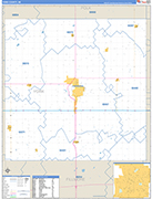 York County Wall Map Basic Style