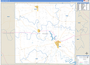 Young County Wall Map Basic Style