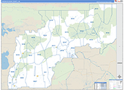 Yukon-Koyukuk County Wall Map Basic Style