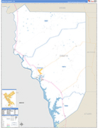 Zapata County Wall Map Basic Style