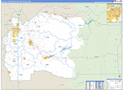 Albany Metro Area Wall Map Basic Style