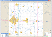 Ames Metro Area Wall Map Basic Style