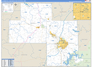 Bloomington Metro Area Wall Map Basic Style