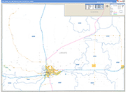 Cheyenne Metro Area Wall Map Basic Style