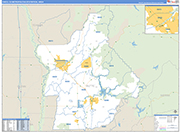 Chico Metro Area Wall Map Basic Style