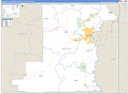 Corvalis Metro Area Wall Map Basic Style