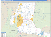 Dalton Metro Area Wall Map Basic Style