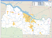 Decatur Metro Area Wall Map Basic Style