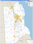 Dover Metro Area Wall Map Basic Style