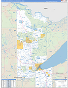 Duluth Metro Area Wall Map Basic Style
