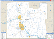 Elmira Metro Area Wall Map Basic Style