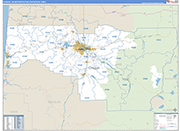 Eugene Metro Area Wall Map Basic Style