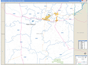 Farmington Metro Area Wall Map Basic Style