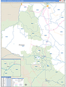 Flagstaff Metro Area Wall Map Basic Style