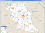 Florence Metro Area Wall Map Basic Style