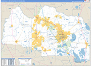 Gainesville Metro Area Wall Map Basic Style