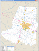 Goldsboro Metro Area Wall Map Basic Style