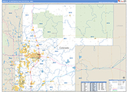 Greeley Metro Area Wall Map Basic Style