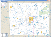 Jackson Metro Area Wall Map Basic Style