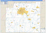 Jonesboro Metro Area Wall Map Basic Style