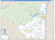 Kingston Metro Area Wall Map Basic Style
