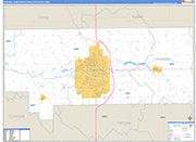 Kokomo Metro Area Wall Map Basic Style