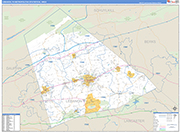 Lebanon Metro Area Wall Map Basic Style