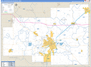 Lima Metro Area Wall Map Basic Style