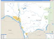 Longview Metro Area Wall Map Basic Style