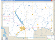 Manhattan Metro Area Wall Map Basic Style
