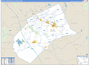 Merced Metro Area Wall Map Basic Style