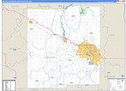 Midland Metro Area Wall Map Basic Style