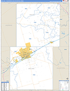 Midland Metro Area Wall Map Basic Style