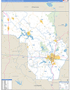 Monroe Metro Area Wall Map Basic Style