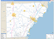 Monroe Metro Area Wall Map Basic Style
